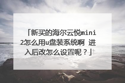 新买的海尔云悦mini2怎么用u盘装系统啊 进入后改怎么设置呢？