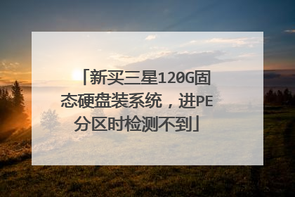新买三星120G固态硬盘装系统，进PE分区时检测不到