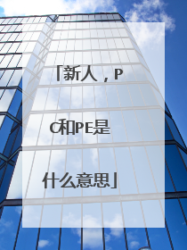 新人,PC和PE是什么意思