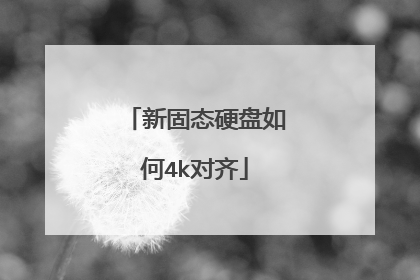 新固态硬盘如何4k对齐
