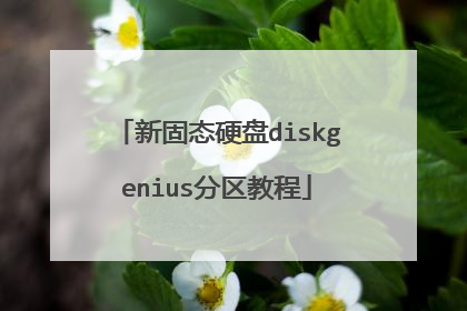 新固态硬盘diskgenius分区教程