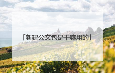 新建公文包是干嘛用的