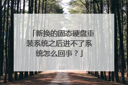 新换的固态硬盘重装系统之后进不了系统怎么回事？