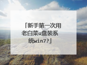 新手第一次用老白菜u盘装系统win7?