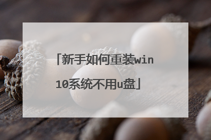 新手如何重装win10系统不用u盘