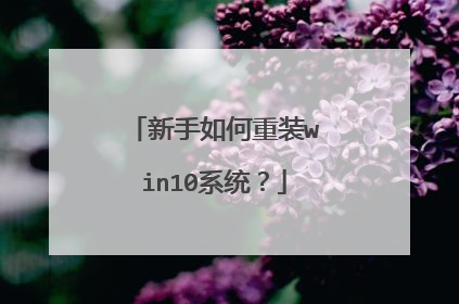 新手如何重装win10系统?
