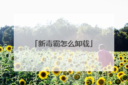 新毒霸怎么卸载