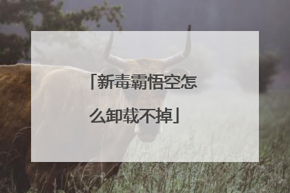 新毒霸悟空怎么卸载不掉