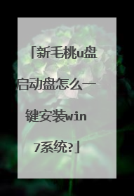 新毛桃u盘启动盘怎么一键安装win7系统?