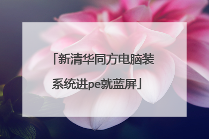 新清华同方电脑装系统进pe就蓝屏