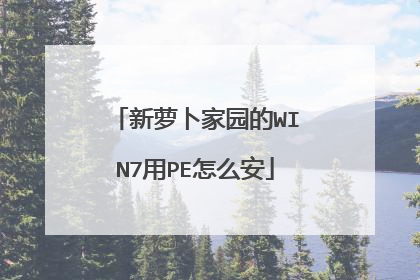 新萝卜家园的WIN7用PE怎么安