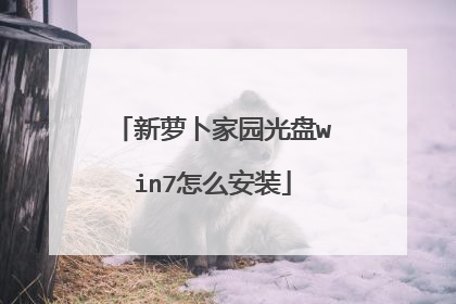 新萝卜家园光盘win7怎么安装