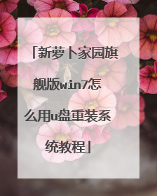 新萝卜家园旗舰版win7怎么用u盘重装系统教程