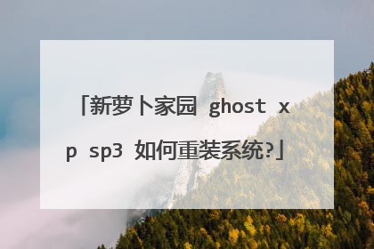 新萝卜家园 ghost xp sp3 如何重装系统?