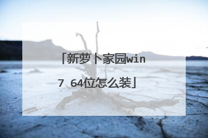 新萝卜家园win7 64位怎么装