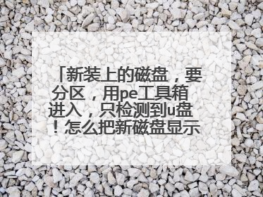 新装上的磁盘,要分区,用pe工具箱进入,只检测到u盘!怎么把新磁盘显示出来??