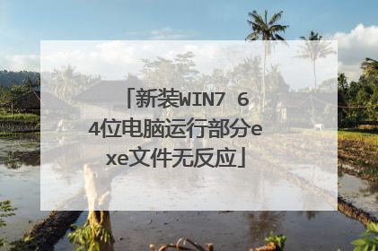 新装WIN7 64位电脑运行部分exe文件无反应