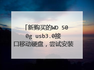 新购买的WD 500g usb3.0接口移动硬盘,尝试安装pe系统时失败。