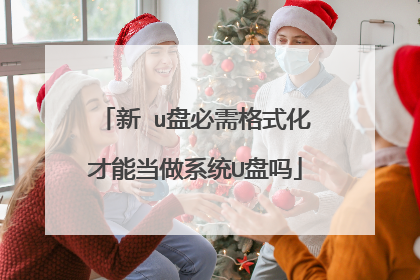 新 u盘必需格式化才能当做系统U盘吗