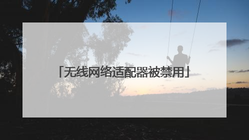无线网络适配器被禁用