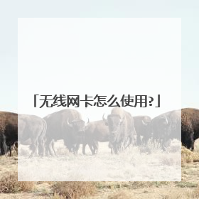 无线网卡怎么使用?