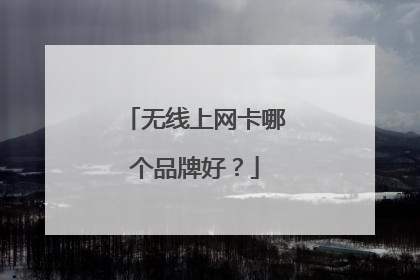 无线上网卡哪个品牌好？