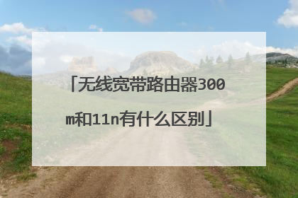 无线宽带路由器300m和11n有什么区别