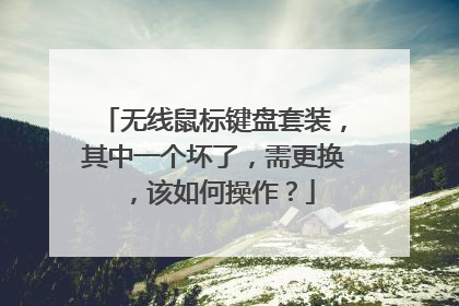 无线鼠标键盘套装,其中一个坏了,需更换,该如何操作?