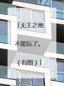 无主之地不能玩了。(有图)