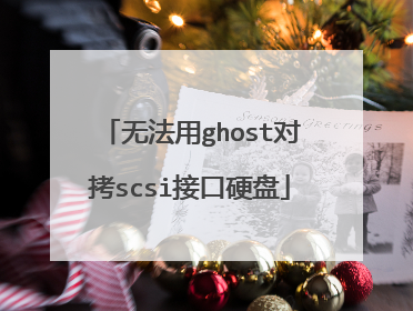 无法用ghost对拷scsi接口硬盘