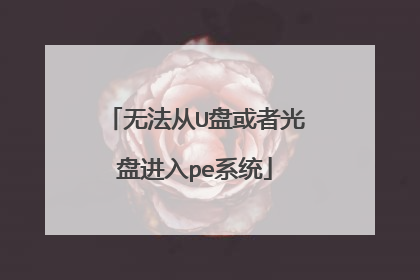 无法从U盘或者光盘进入pe系统