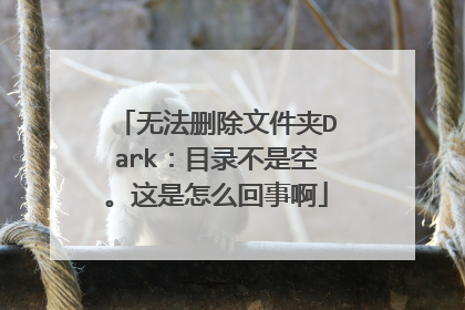 无法删除文件夹Dark:目录不是空。这是怎么回事啊