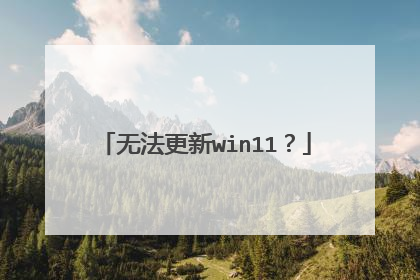 无法更新win11?