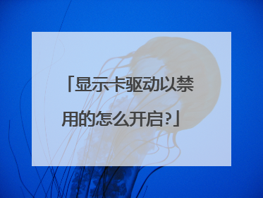 显示卡驱动以禁用的怎么开启?