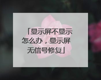 显示屏不显示怎么办,显示屏无信号修复