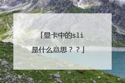 显卡中的sli是什么意思??