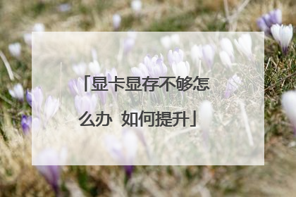 显卡显存不够怎么办 如何提升