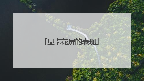显卡花屏的表现