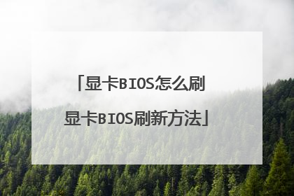 显卡BIOS怎么刷 显卡BIOS刷新方法