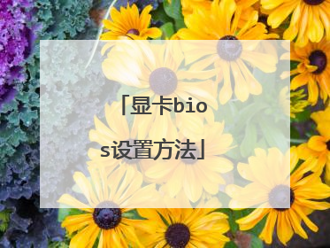 显卡bios设置方法