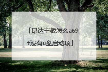 昂达主板怎么a69t没有u盘启动项