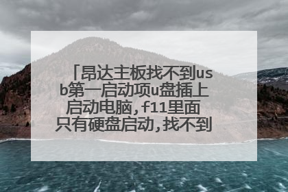 昂达主板找不到usb第一启动项u盘插上启动电脑,f11里面只有硬盘启动,找不到usb启动。