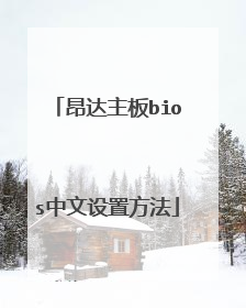 昂达主板bios中文设置方法