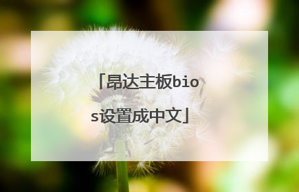 昂达主板bios设置成中文