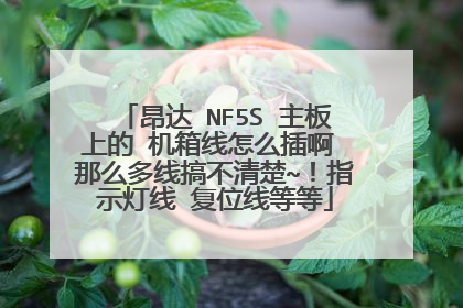 昂达 NF5S 主板上的 机箱线怎么插啊 那么多线搞不清楚~!指示灯线 复位线等等