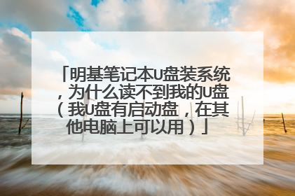 明基笔记本U盘装系统,为什么读不到我的U盘(我U盘有启动盘,在其他电脑上可以用)