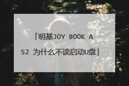 明基JOY BOOK A52 为什么不读启动U盘