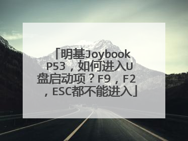 明基Joybook P53，如何进入U盘启动项？F9，F2，ESC都不能进入