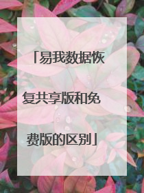 易我数据恢复共享版和免费版的区别