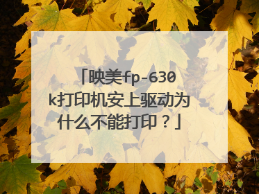 映美fp-630k打印机安上驱动为什么不能打印?